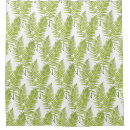 Feathery Fern en una cortina de ducha