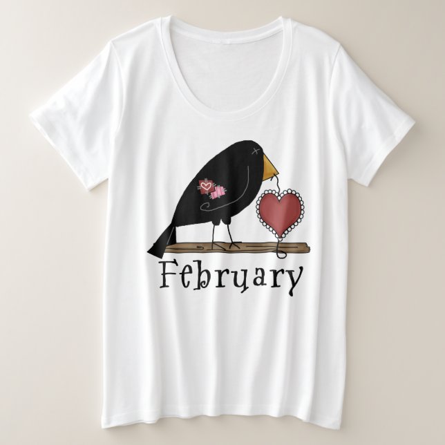 Feb. Gal- Camiseta básica para mujeres de mayor ta (Anverso del diseño)