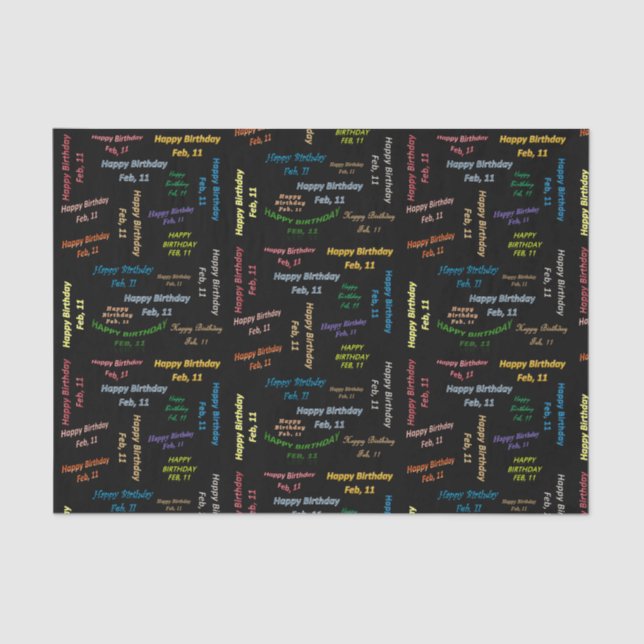 Febrero, 11 Papel de debate de cumpleaños (Anverso)