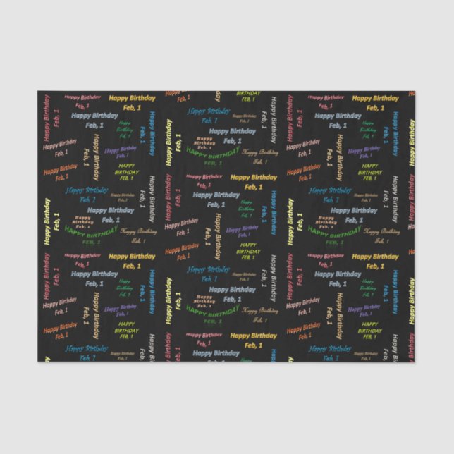 Febrero, 1 Papel de debate de cumpleaños (Anverso)