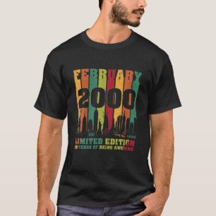 Febrero 2000 20 Camisetas de cumpleaños Bi de 20 a