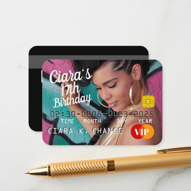 Febrero de cumpleaños de la tarjeta de crédito VIP (Anverso/Reverso In Situ)