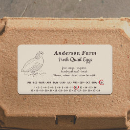 Fecha circundante - Pegatina marrón de huevos de c