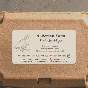 Fecha circundante - Pegatina marrón de huevos de c