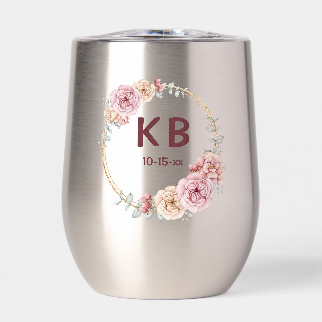 Fecha de Boda Personalizada de Iniciales bodas (Frente)