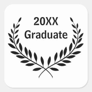 Fecha de graduación de Square - Calcomanía Square