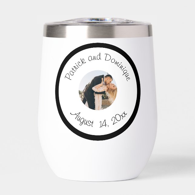 Fecha de la foto de la pareja de bodas (Frente)