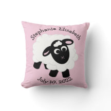 Fecha de nacimiento Cojín decorativo de oveja Pers