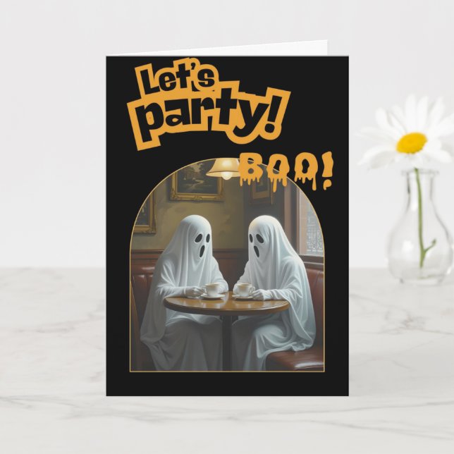 Fecha del café espeluznante | Invitación a Hallowe (Planta pequeña)
