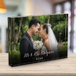 Fecha del guión de la foto del Boda favorito<br><div class="desc">Personaliza tu foto boda favorita con tu nombre familiar y el año,  creando un recuerdo y un regalo único de tu día especial.</div>