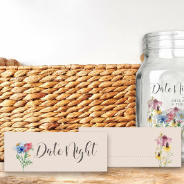 Fecha Noche Idea Flor silvestre Charm Tarjeta Botá