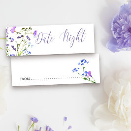 Fecha Noche Idea Purple Wildflower Consejos Tarjet