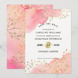 Fecha Reserva la fecha. Acuarela Botánica Rosa