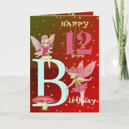 Fehroom Fantasy Fairies Tarjeta de la edad de oro