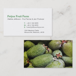 Feijoa fruticultor / mermelada de tarjetas de visi