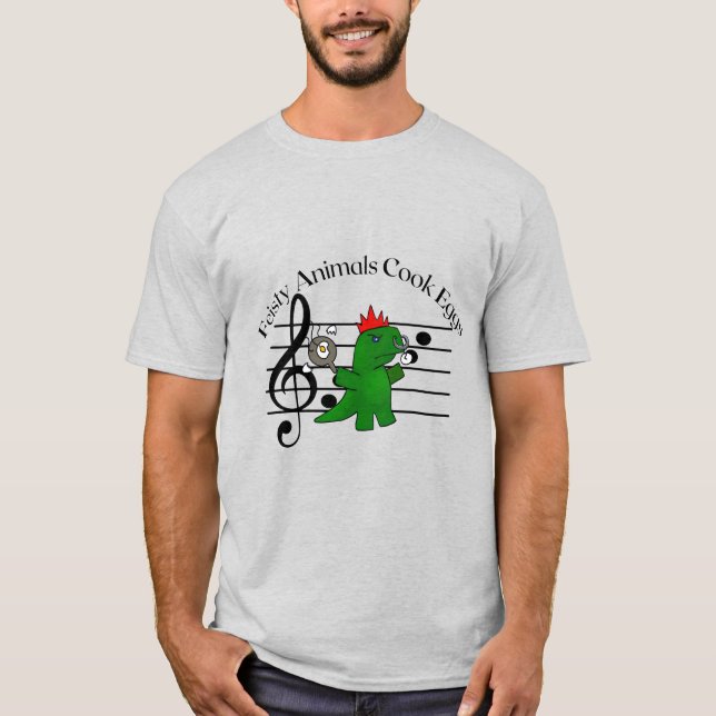 Feisty Animals Cocina Huevos Camiseta (Anverso)