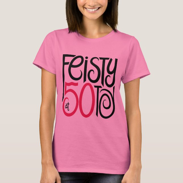 Feisty con 50 camisetas (Anverso)