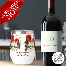 Feisty Red Woodpecker