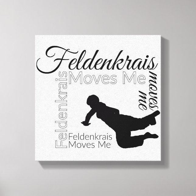 Feldenkrais me mueve lienzo | Blanco y negro (Anverso)
