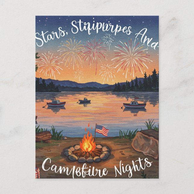 Felices 4 de julio para la tarjeta postal de la li (Anverso)