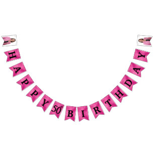 Felices 50.ª foto de cumpleaños Banderas de Buntin