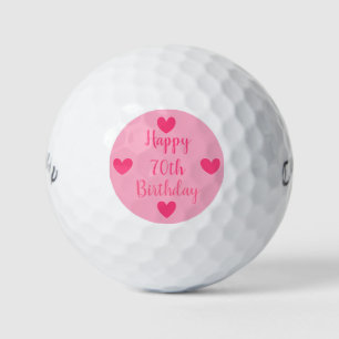 Felices 70.º cumpleaños de pelotas de golf