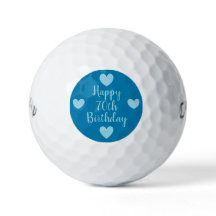 Felices 70.º cumpleaños de pelotas de golf