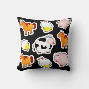 Felices antecedentes de granja, almohada