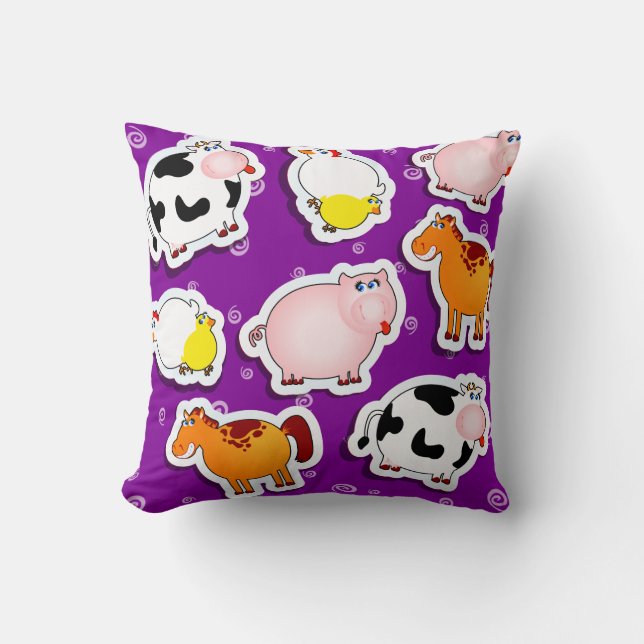 Felices antecedentes de granja, almohada (Anverso)