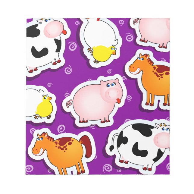 Felices antecedentes de granja, bloc de notas (Frente)