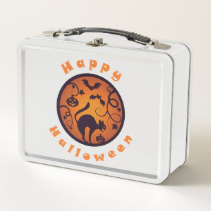 Felices arañas y murciélagos de gatos negros en la