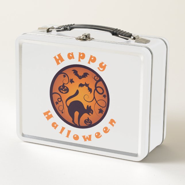 Felices arañas y murciélagos de gatos negros en la (Anverso)