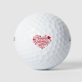 Felices bolas de golf de San Valentín