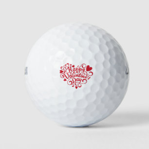 Felices bolas de golf de San Valentín
