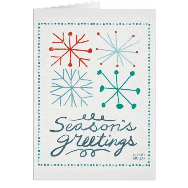 Felices copos de nieve de Christmastime (Frente)