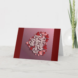 Felices corazones de tarjetas de amor de San Valen