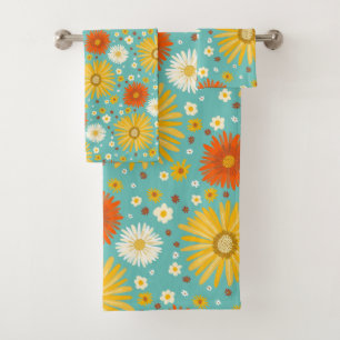Felices Daisy Colorful Pattern Daisises Blue