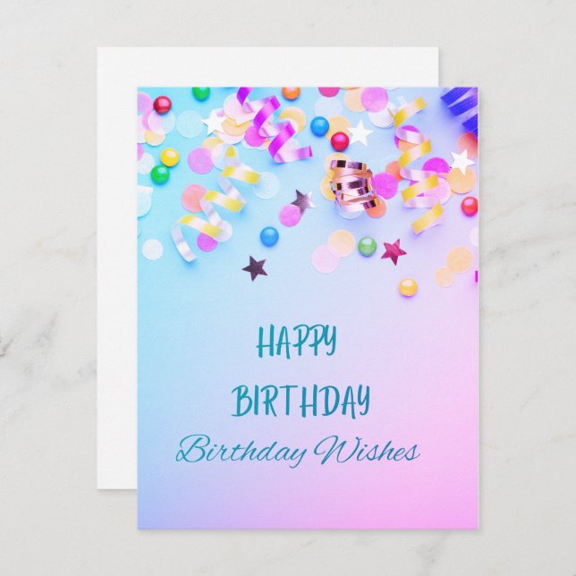 Felices deseos de cumpleaños (Anverso / Reverso)