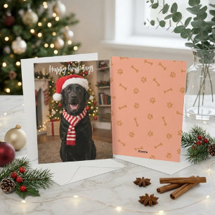 Felices días caninos Labrador negro Navidad