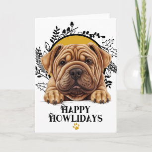 Felices días de Howl Shar Pei Perro Navidad