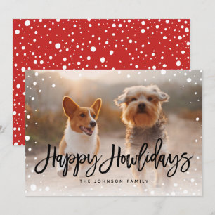 Felices días de Howliday Nieve Foto de Navidad d