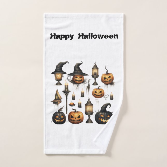 Felices diseños de Halloween (Toalla de mano)