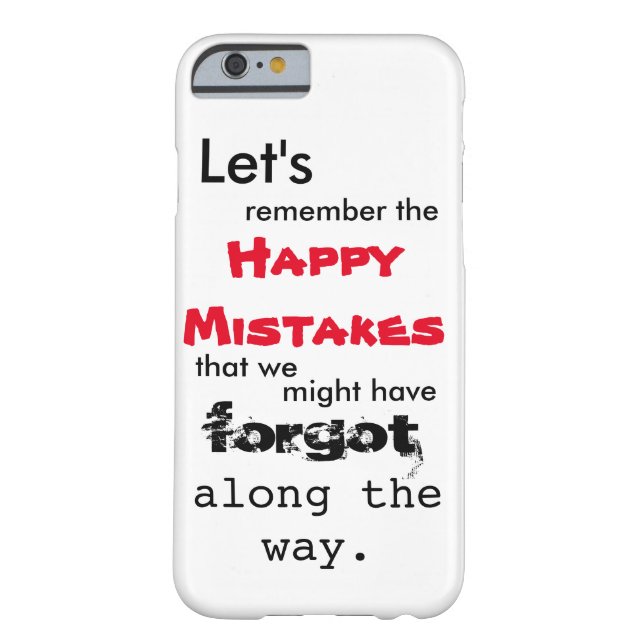 Felices errores letra iPhone 6 Funda (Reverso)