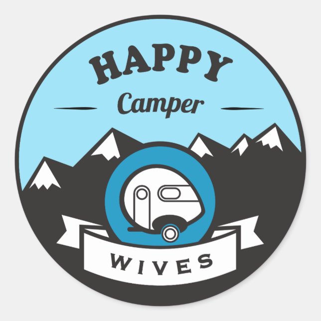Felices Esposas de Camper - Pegatina de 3 pulgadas (Anverso)