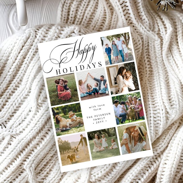 Felices Fiestas 9 collage de fotos moderna Navidad (Subido por el creador)