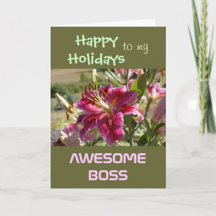 Felices Fiestas a las tarjetas de mi JEFE INCREÍBL