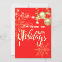 Felices fiestas anuncio personalizado de Navidad r