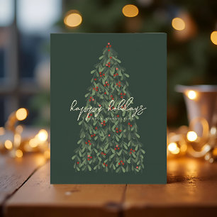 Felices Fiestas Árbol de Navidad Moderno Elegante