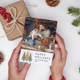 Felices Fiestas Árboles de Navidad Simple Foto