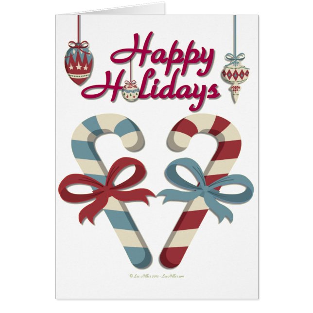 Felices fiestas Candy Cane Heart (Frente)